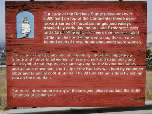 GDMBR: Our Lady of the Rockies Statue.